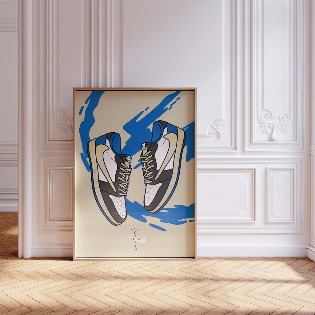 Sneaker Illustration Poster · Geschenkidee · Streetwear Schuhe Design · Urban Style Kunst · Moderne Wanddeko · Print ohne Rahmen