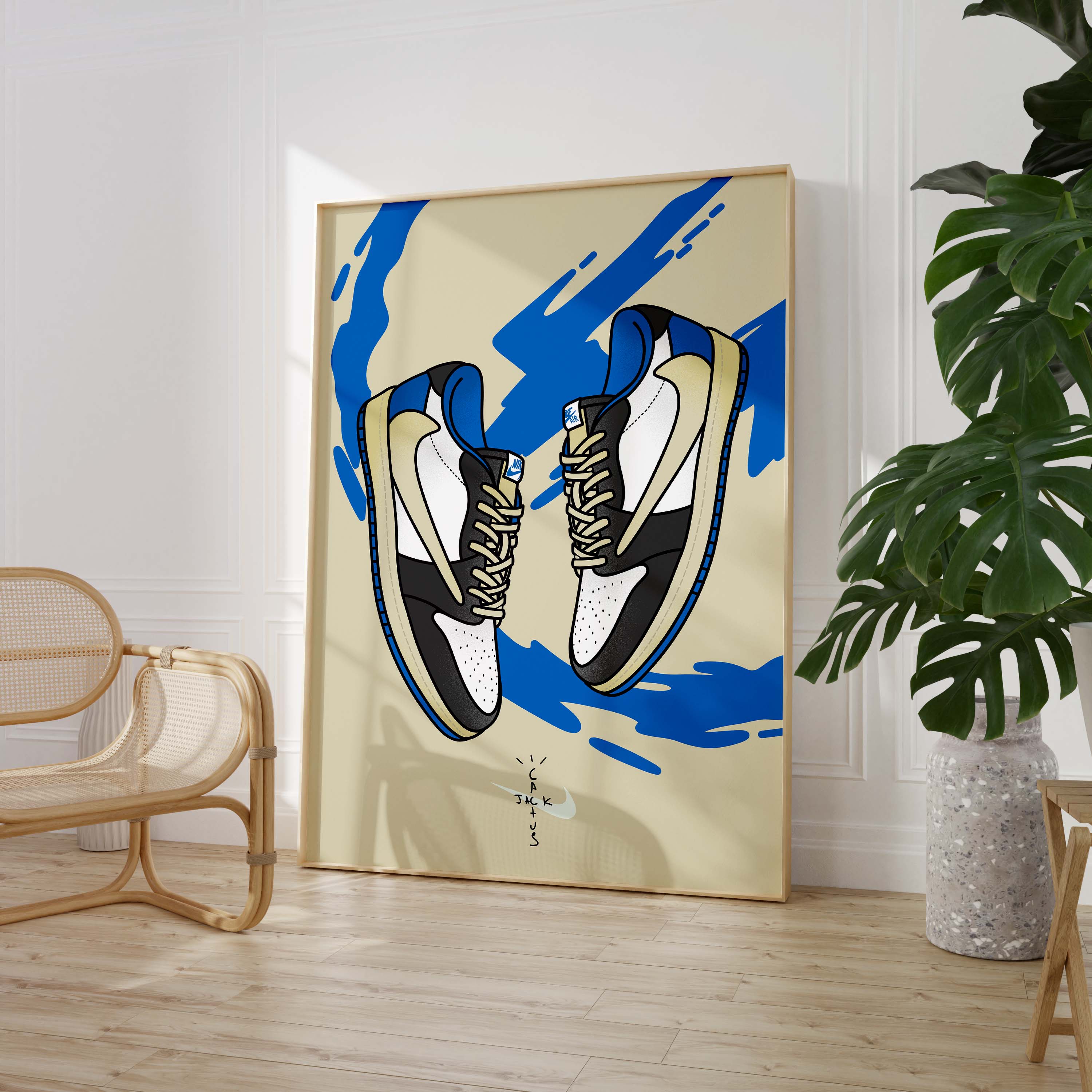 Sneaker Illustration Poster · Geschenkidee · Streetwear Schuhe Design · Urban Style Kunst · Moderne Wanddeko · Print ohne Rahmen