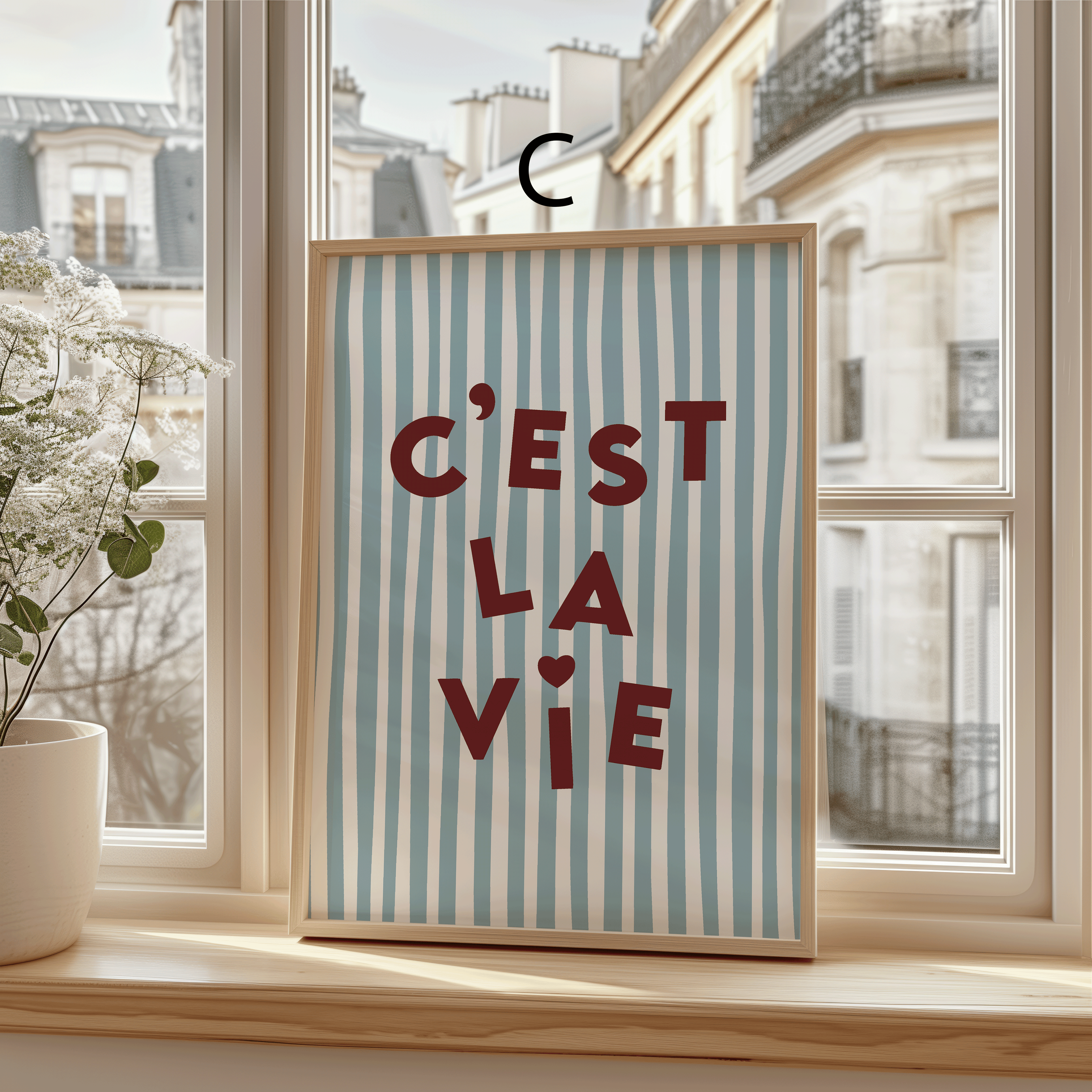 Paris Poster · Geschenkidee · Eiffelturm Café Vintage Stadtillustration · Dekoprint ohne Rahmen