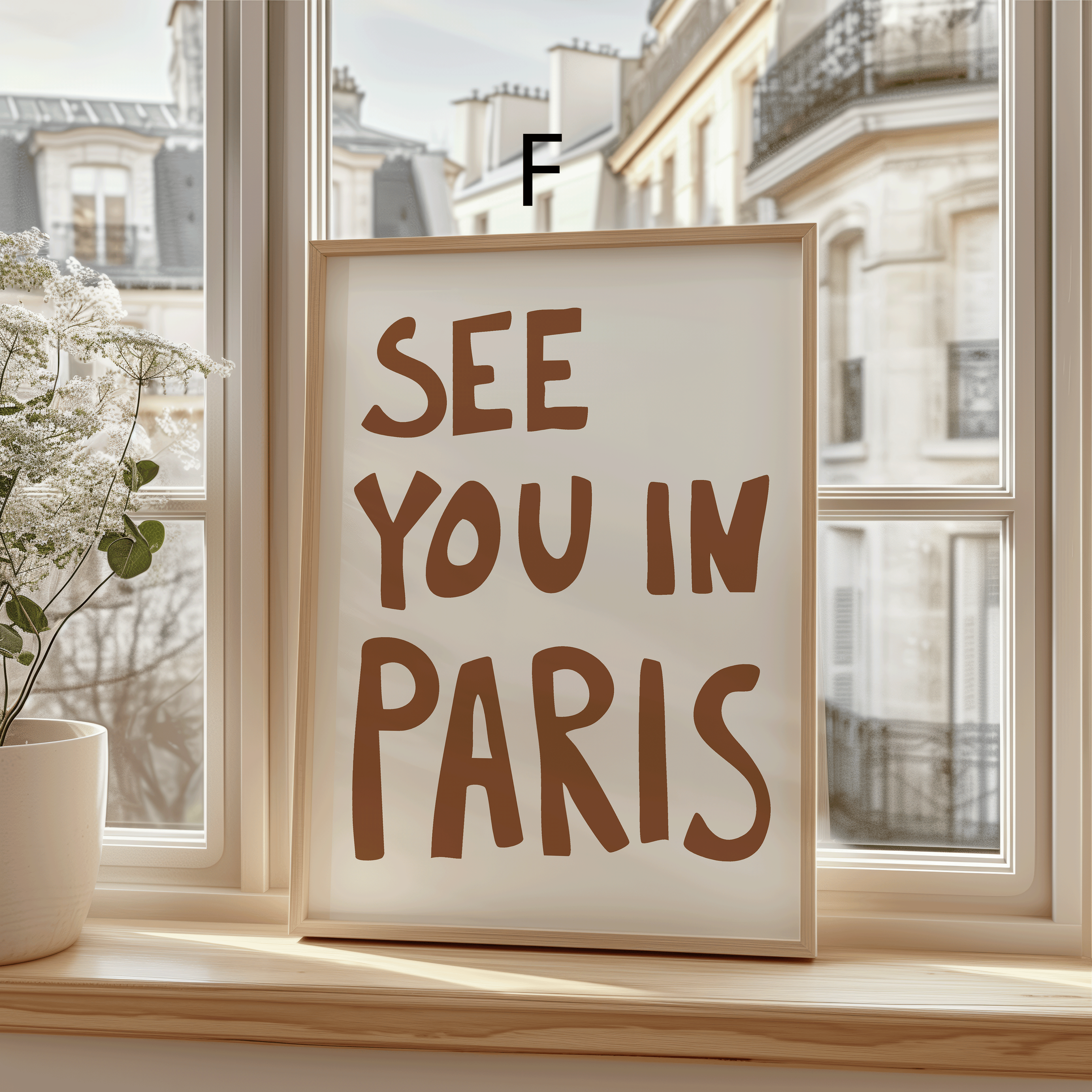 Paris Poster · Geschenkidee · Eiffelturm Café Vintage Stadtillustration · Dekoprint ohne Rahmen