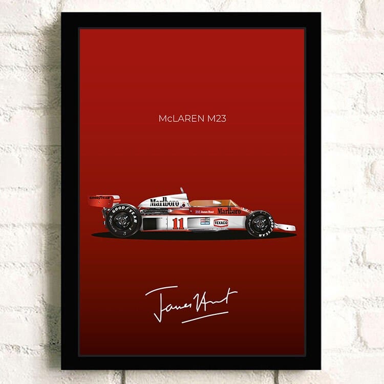 Poster Formel 1 Rennwagen Grand Prix Rennfahrer Signature   ·  Deko Print ohne Rahmen