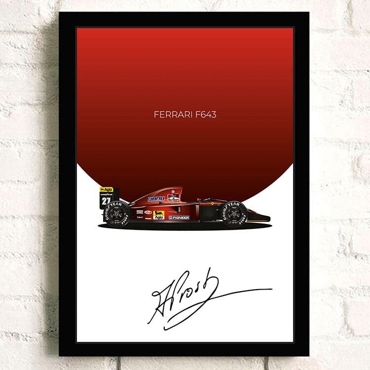 Poster Formel 1 Rennwagen Grand Prix Rennfahrer Signature   ·  Deko Print ohne Rahmen