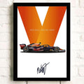 Poster Formel 1 Rennwagen Grand Prix Rennfahrer Signature   ·  Deko Print ohne Rahmen