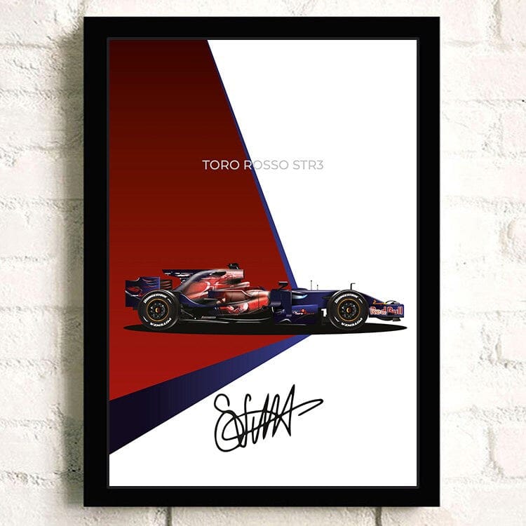 Poster Formel 1 Rennwagen Grand Prix Rennfahrer Signature   ·  Deko Print ohne Rahmen