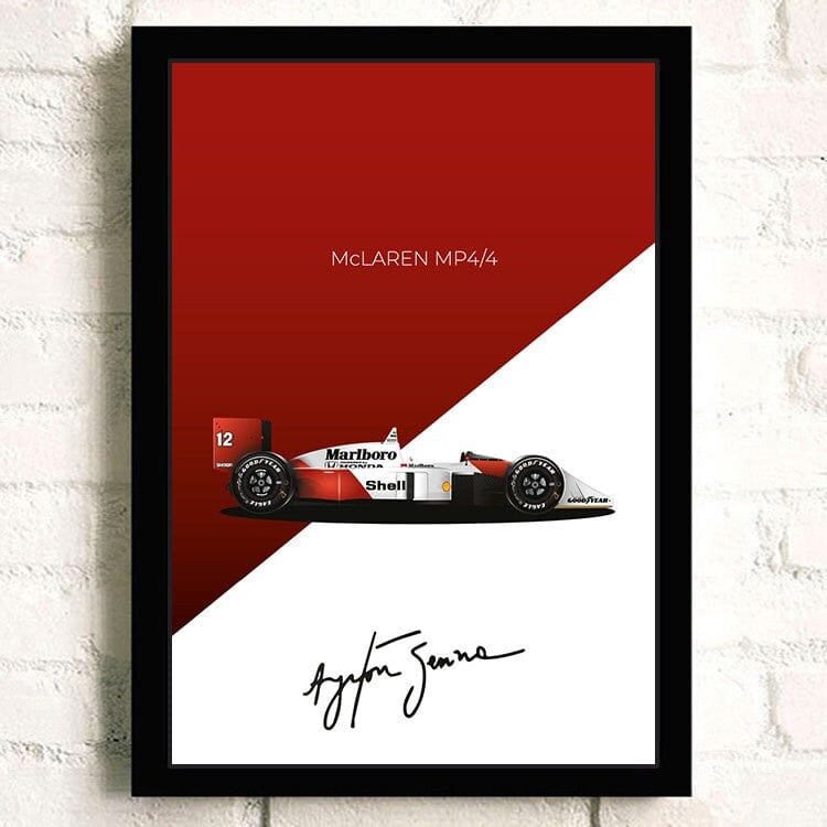 Poster Formel 1 Rennwagen Grand Prix Rennfahrer Signature   ·  Deko Print ohne Rahmen