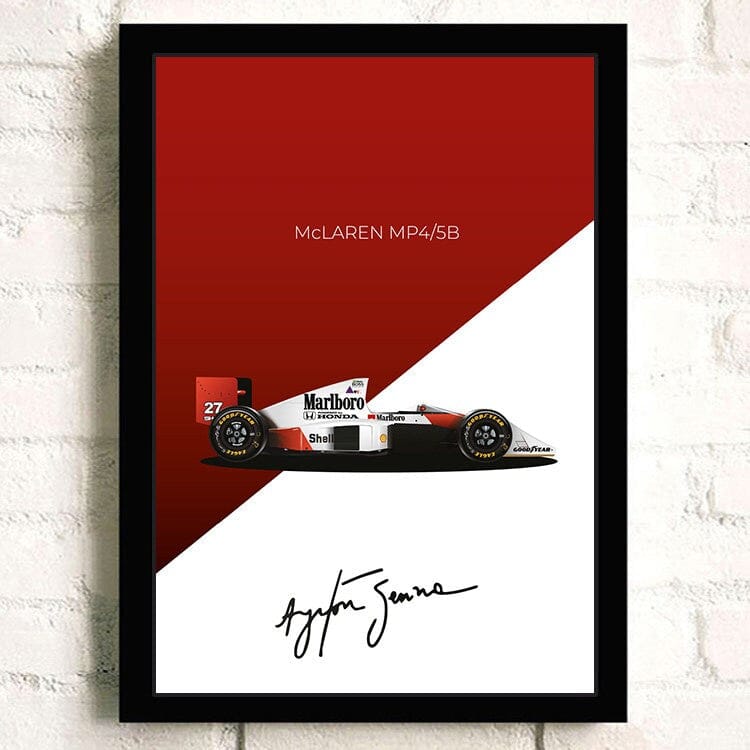 Poster Formel 1 Rennwagen Grand Prix Rennfahrer Signature   ·  Deko Print ohne Rahmen