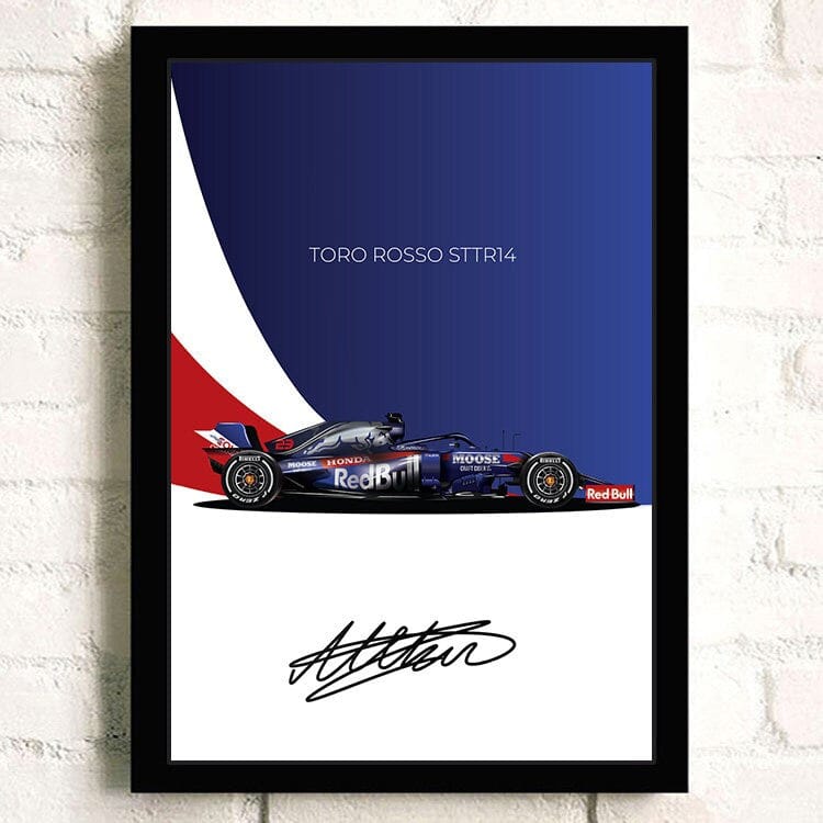 Poster Formel 1 Rennwagen Grand Prix Rennfahrer Signature   ·  Deko Print ohne Rahmen