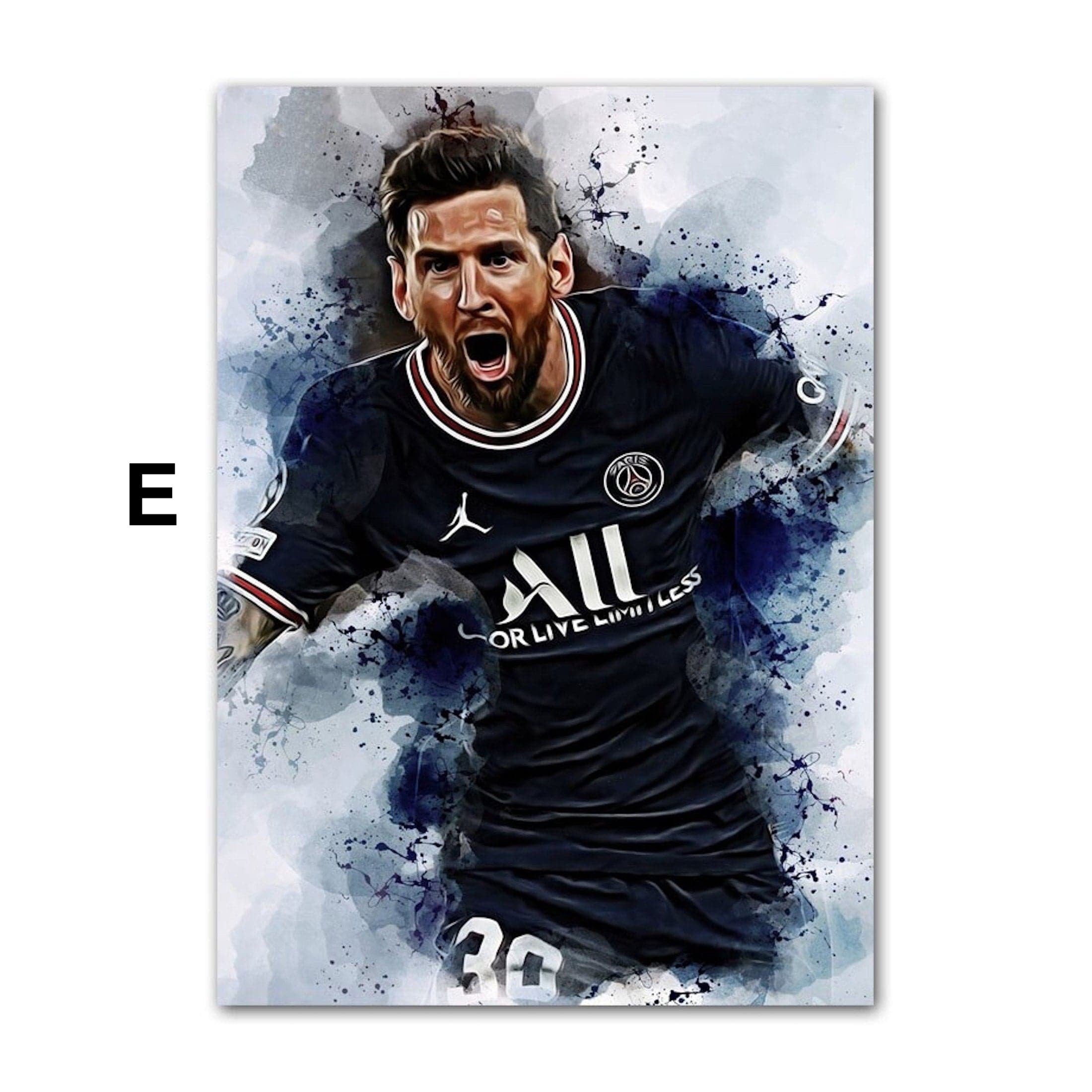 Poster Fußballspieler Lionell Messi & Christiano Ronaldo Tor Jubel als Deko Print ohne Rahmen
