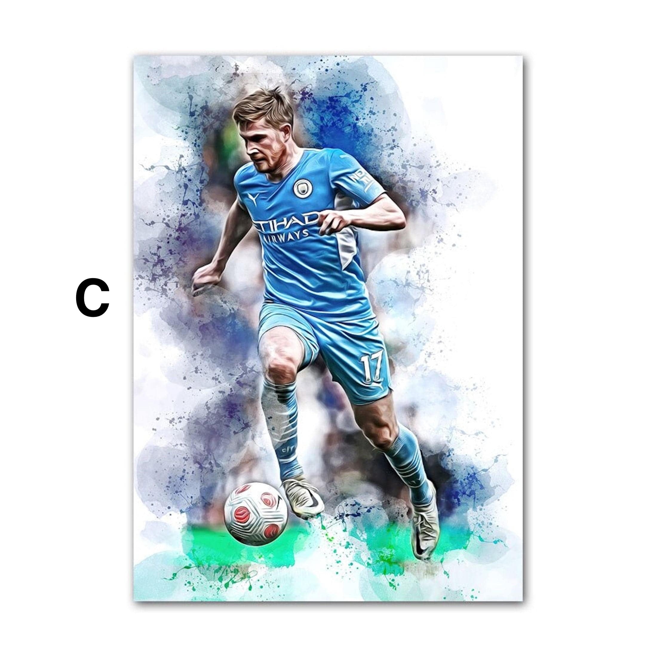 Poster Fußballspieler Lionell Messi & Christiano Ronaldo Tor Jubel als Deko Print ohne Rahmen