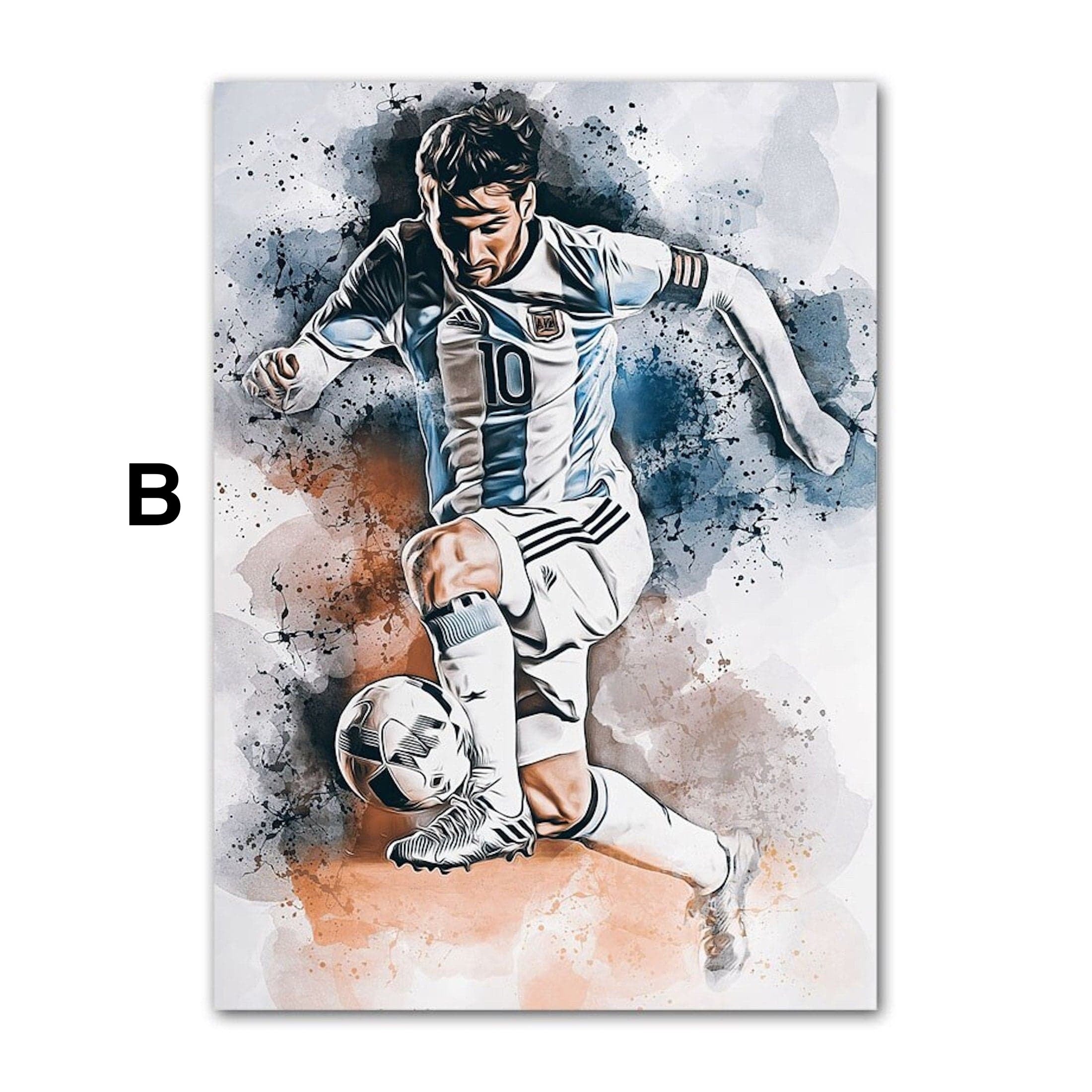 Poster Fußballspieler Lionell Messi & Christiano Ronaldo Tor Jubel als Deko Print ohne Rahmen