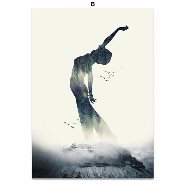 Poster Yoga Profi Stellungen · Fitness Dekoration · Bilder  · Deko Print ohne Rahmen
