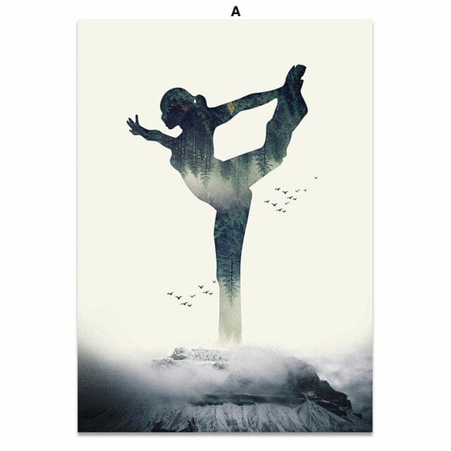 Poster Yoga Profi Stellungen · Fitness Dekoration · Bilder  · Deko Print ohne Rahmen