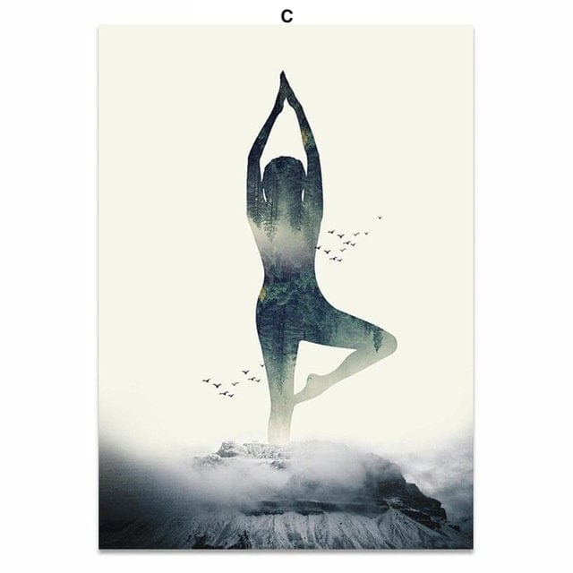 Poster Yoga Profi Stellungen · Fitness Dekoration · Bilder  · Deko Print ohne Rahmen