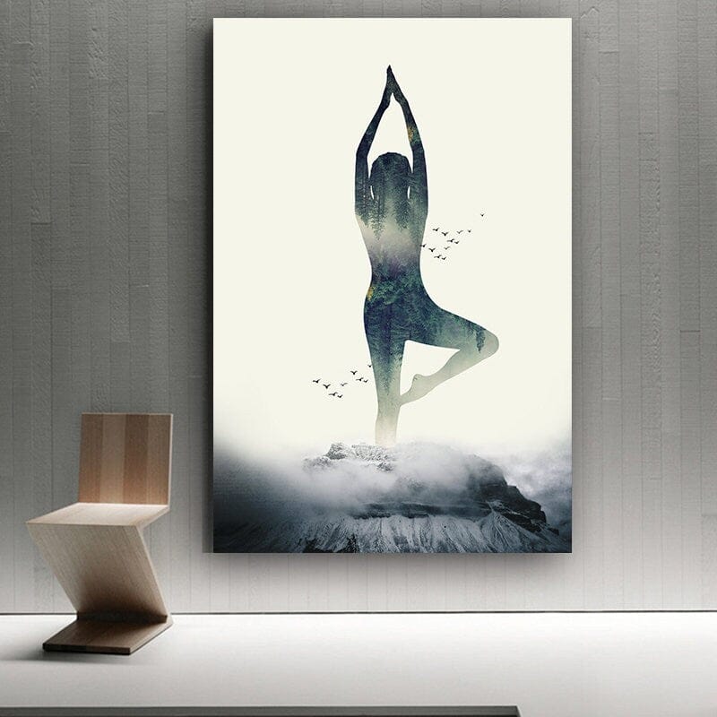 Poster Yoga Profi Stellungen · Fitness Dekoration · Bilder  · Deko Print ohne Rahmen